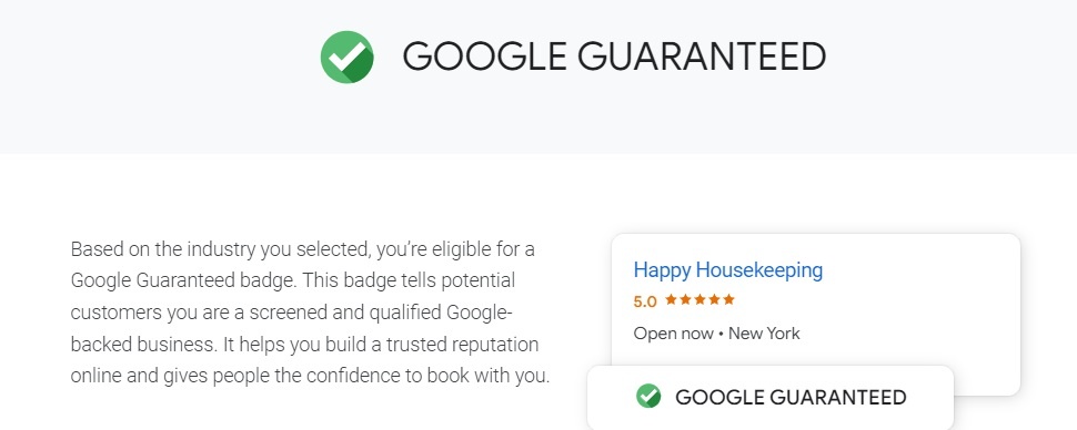 Building Trust with Google Guarantee